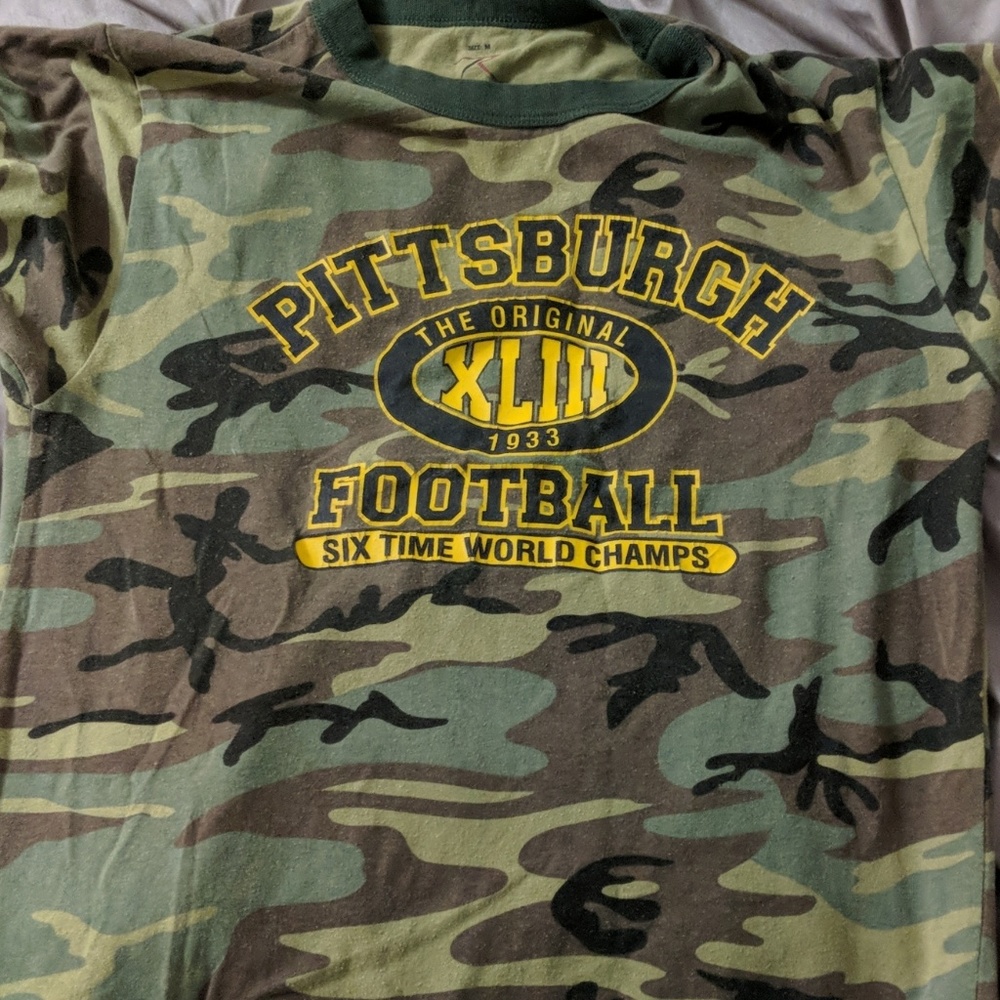 Camouflage Pittsburgh Steelers world champs t-shir